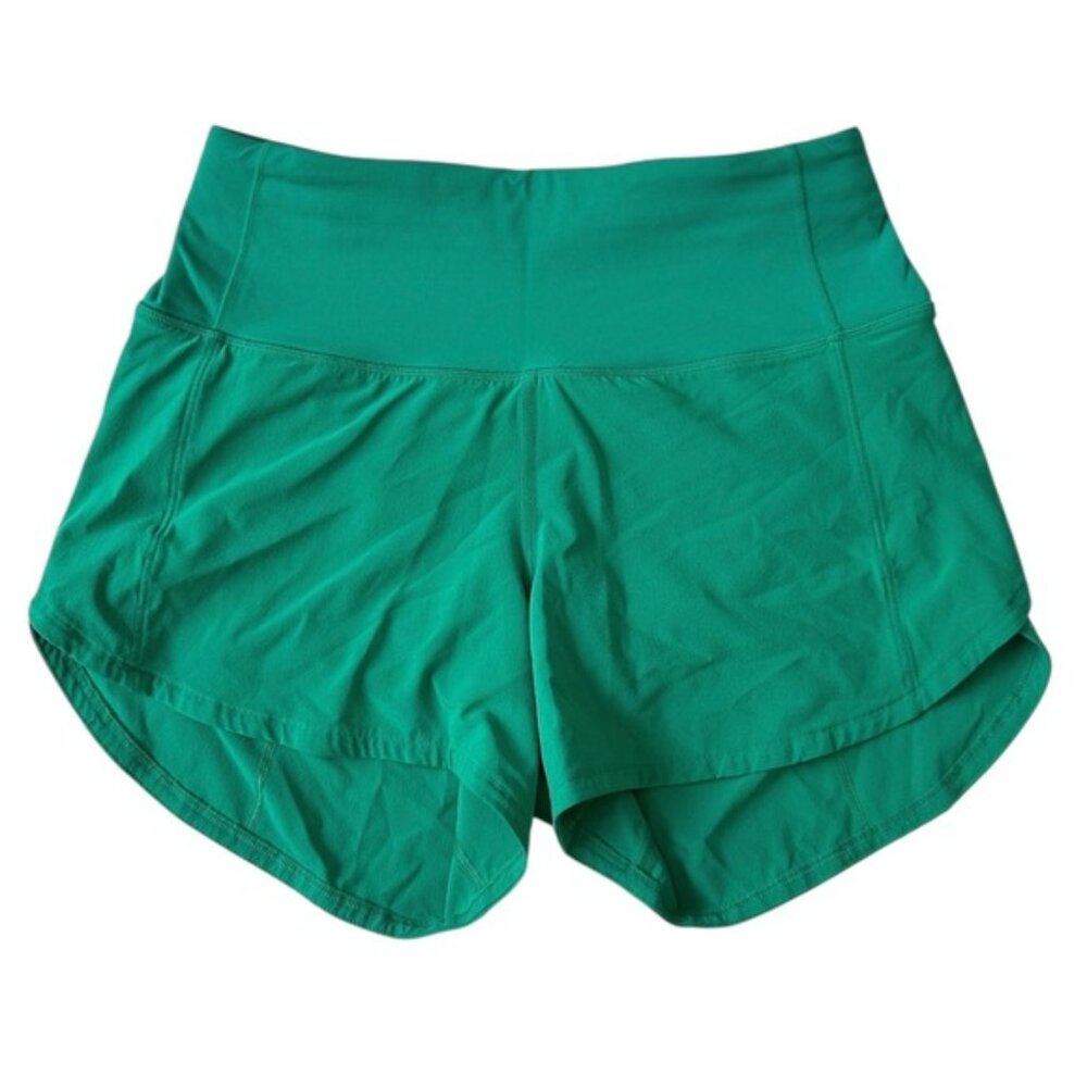 Lululemon Speed Up High Rise Lined Short 4” Kelly Green Size 2 - Picture 2 of 3